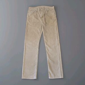 Levi's Beige Corduroy Pants Men 29x30 Measures 30x28 Tan Straight  Khaki Cords